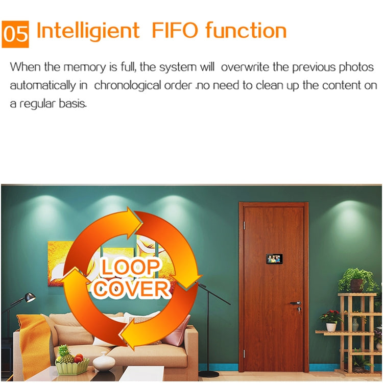 M4300B 4.3英寸TFT显示屏200萬像素智能可視門鈴