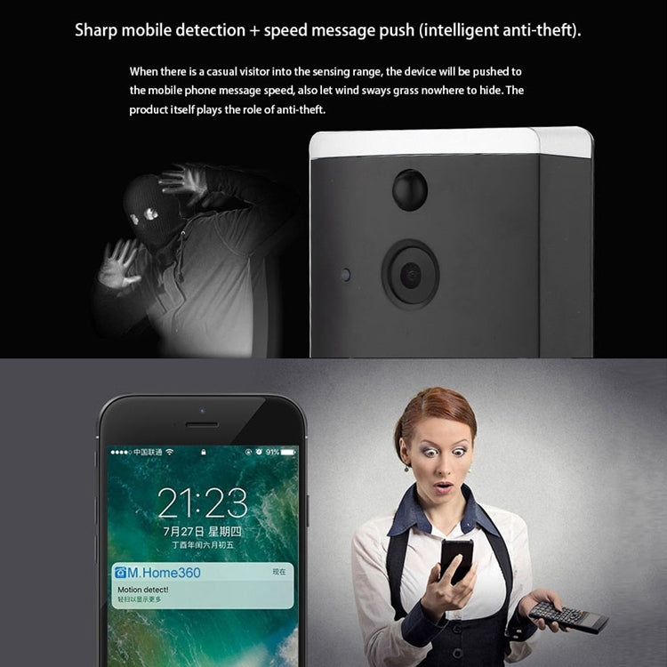 維世安 VS-M2 低功耗無線智能門鈴攝像機 支持TF卡&夜視&PIR偵測/手機APP