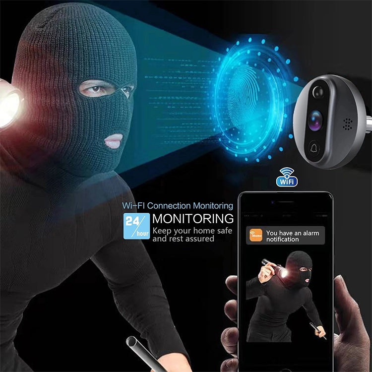 R9 4.3寸WiFi智能錄像可視电子貓眼門鈴