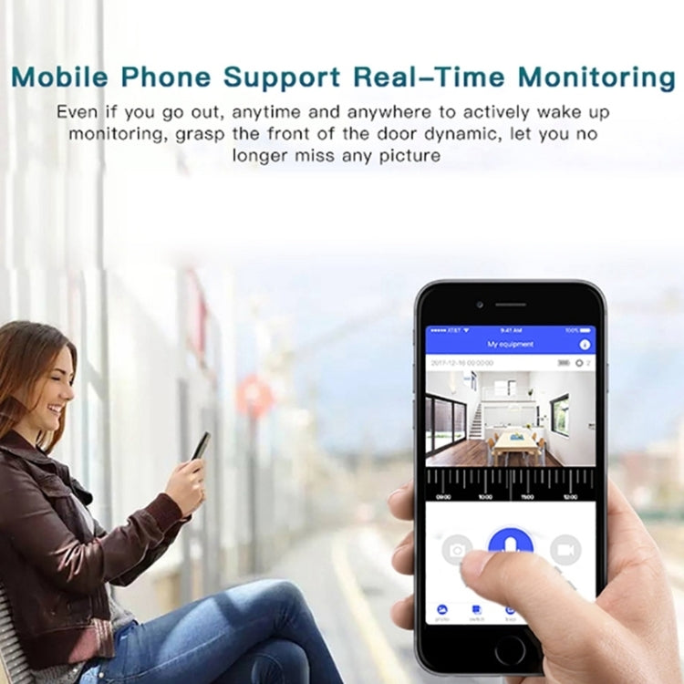 M3 720P 智能WIFI低功耗可視門鈴 帶叮咚版 美規