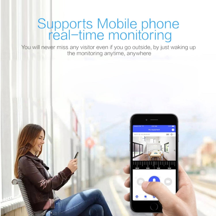 X3 1080P WiFi智能电子IP54防水可視門鈴攝像機 支持TF卡&紅外夜視