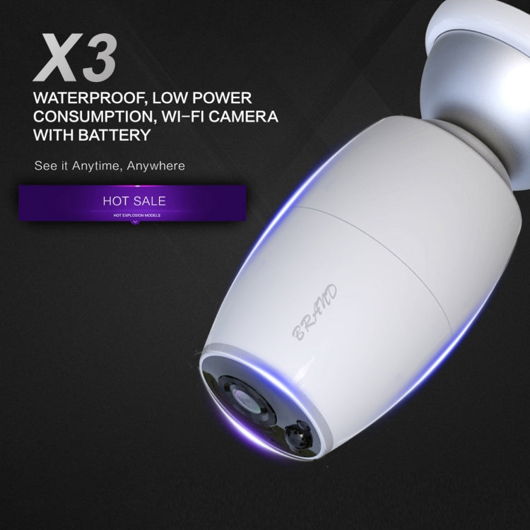 X3 1080P WiFi智能电子IP54防水可視門鈴攝像機 支持TF卡&紅外夜視