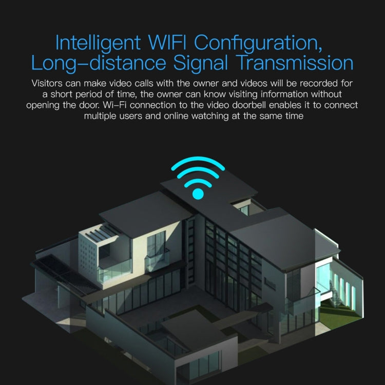 X3 1080P WiFi智能电子IP54防水可視門鈴攝像機 支持TF卡&紅外夜視