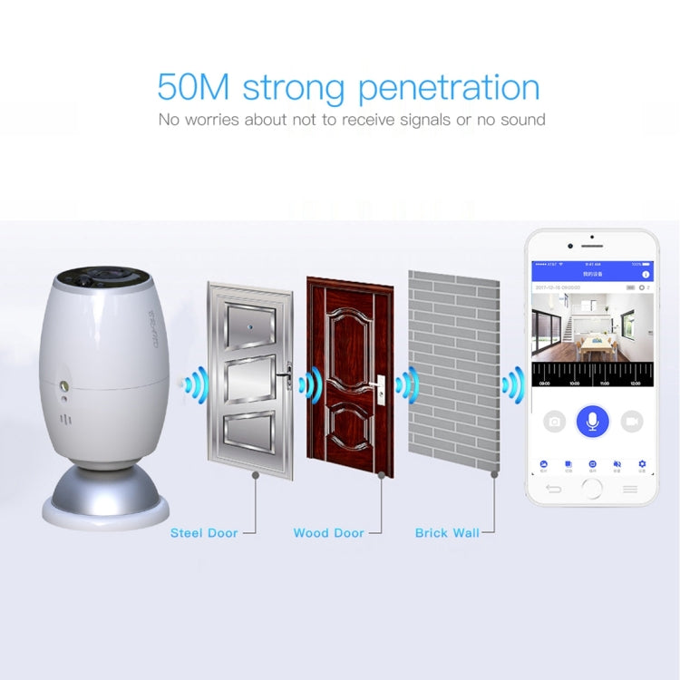 X3 1080P WiFi智能电子IP54防水可視門鈴攝像機 支持TF卡&紅外夜視