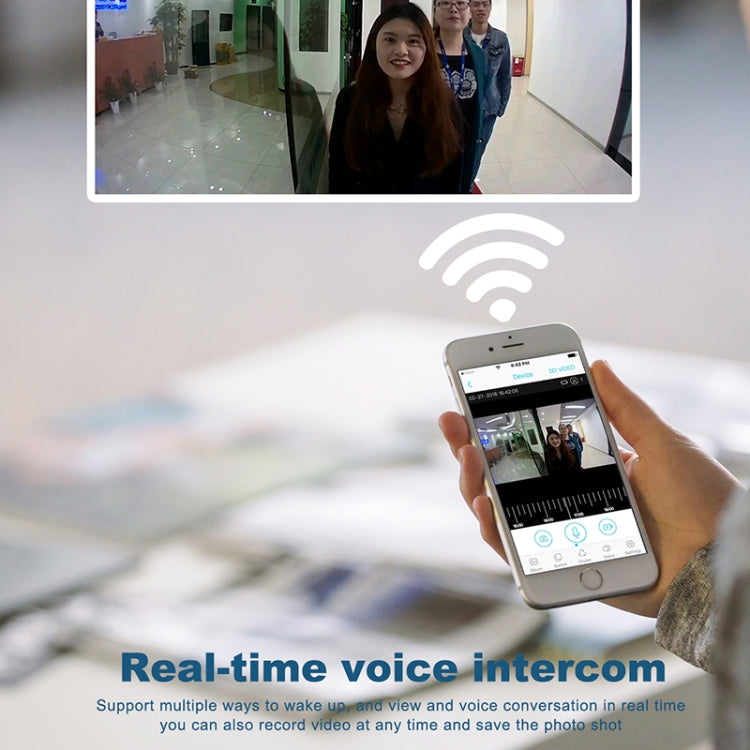 M101 WiFi智能可視門鈴，支持紅外夜視/移動偵測/雙向對講/32GB SD卡