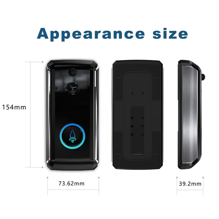 M101 WiFi智能可視門鈴，支持紅外夜視/移動偵測/雙向對講/32GB SD卡