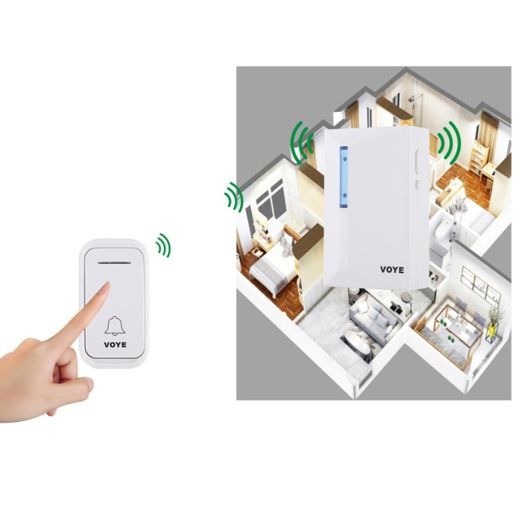 VOYE V015F 家用音樂遠程控制無線門鈴 帶38首和弦音樂