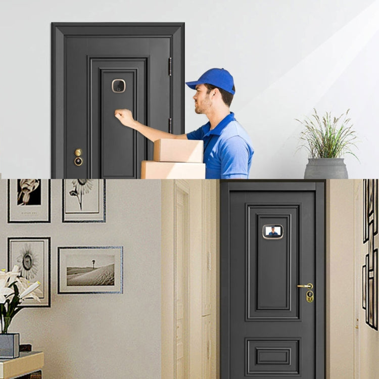 SF550 4.3寸电子可視門鈴帶12首和弦音樂, 100萬像素, 支持PIR移動偵測&紅外夜視&145度廣角&TF卡