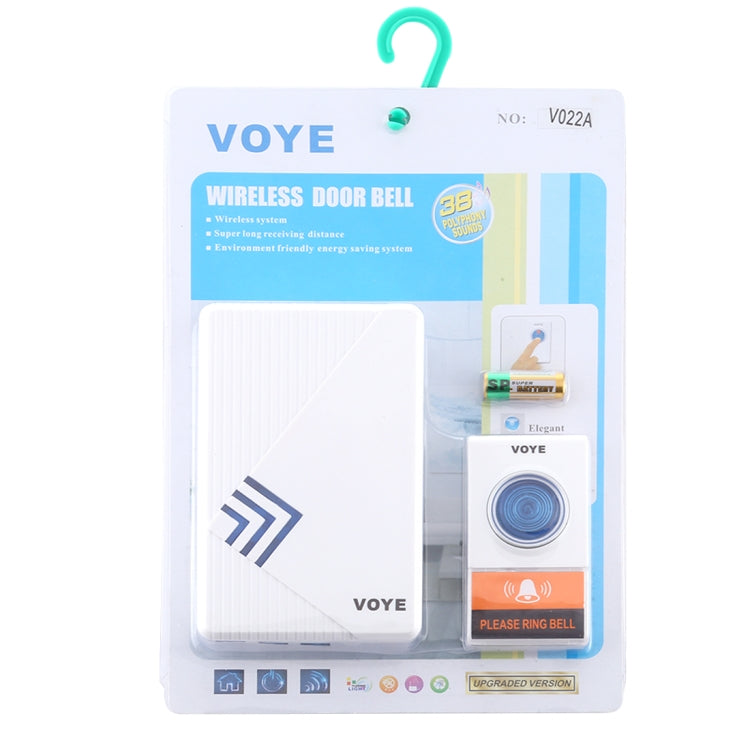 VOYE V022A 家用音樂遠程控制無線門鈴 帶38首和弦音樂