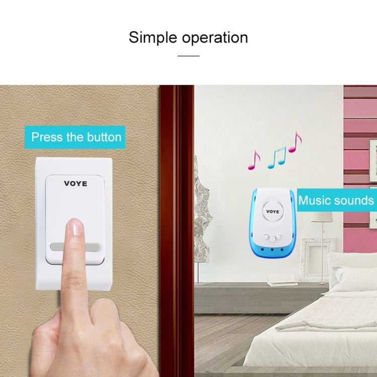 VOYE V009B 家用音樂遠程控制無線門鈴 帶38首和弦音樂 美規