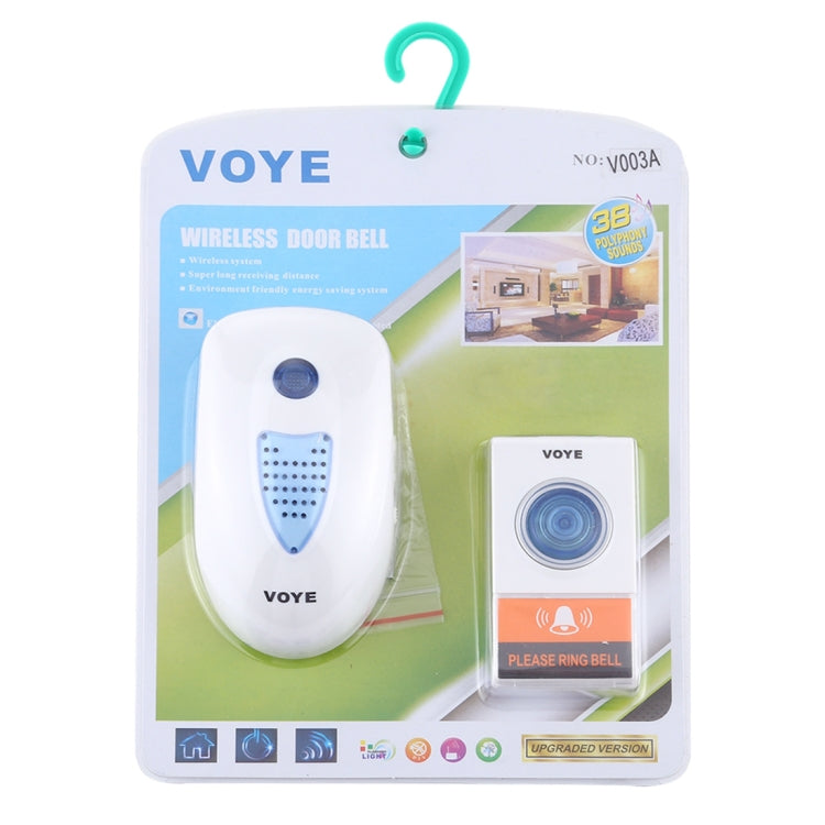 VOYE V003A 家用音樂遠程控制無線門鈴 帶38首和弦音樂 美規