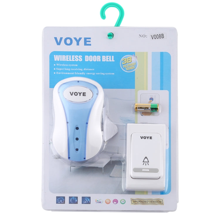 VOYE V008B 家用音樂遠程控制無線門鈴 帶38首和弦音樂 美規