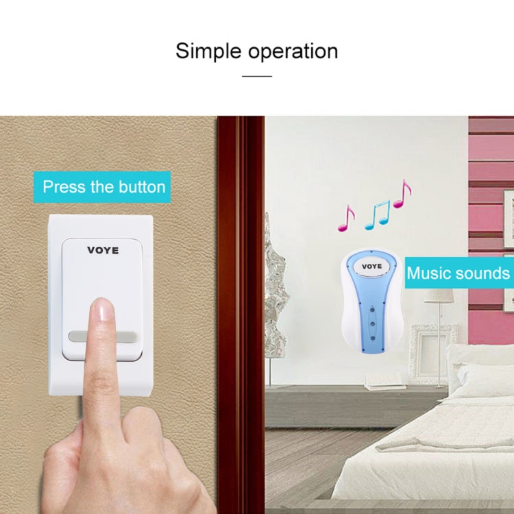 VOYE V008B 家用音樂遠程控制無線門鈴 帶38首和弦音樂 美規