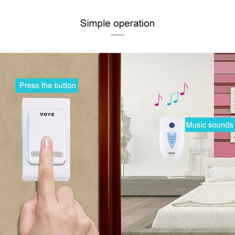 VOYE V003B 家用音樂遠程控制無線門鈴 帶38首和弦音樂 美規