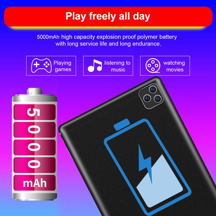 BDF P8 8英寸3G通話平板 2GB+32GB 安卓9.0 MTK8321八核 支持雙SIM卡/藍牙/WiFi/GPS, 歐規