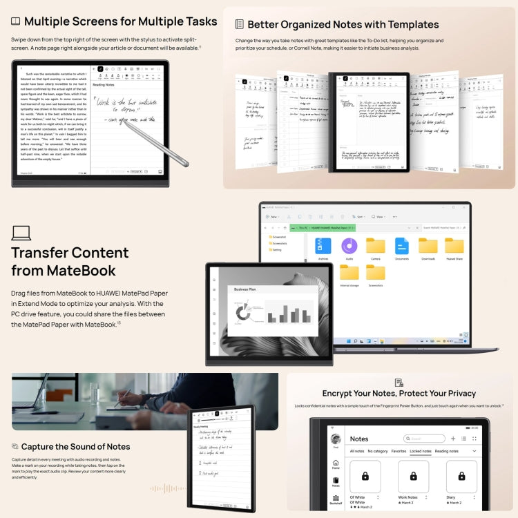 HUAWEI MatePad Paper 墨水平板6GB+128GB WiFi HMW-W09, 10.3英寸 HUAWEI Kirin 820E 六核 OTG 不支持谷歌商店