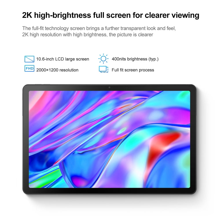 聯想平板 小新Pad 2022 10.6英寸 WiFi版 6GB+128GB 安卓12 高通驍龍680八核 支持人臉識別/雙頻WiFi/藍牙