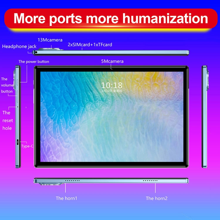 P60 10.1寸4G通話平板 4GB+64GB 安卓8.0 MTK6797十核2.1GHz 支持雙卡WiFi藍牙