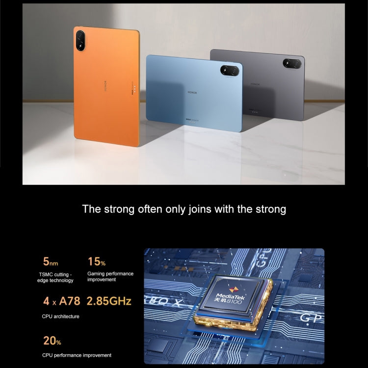 榮耀平板V8 Pro 12.1英寸 WiFi版 ROD-W09 8GB+128GB，MagicOS 7.0 天璣8100八核 8揚聲器 10050mAh大電池，不支持谷歌