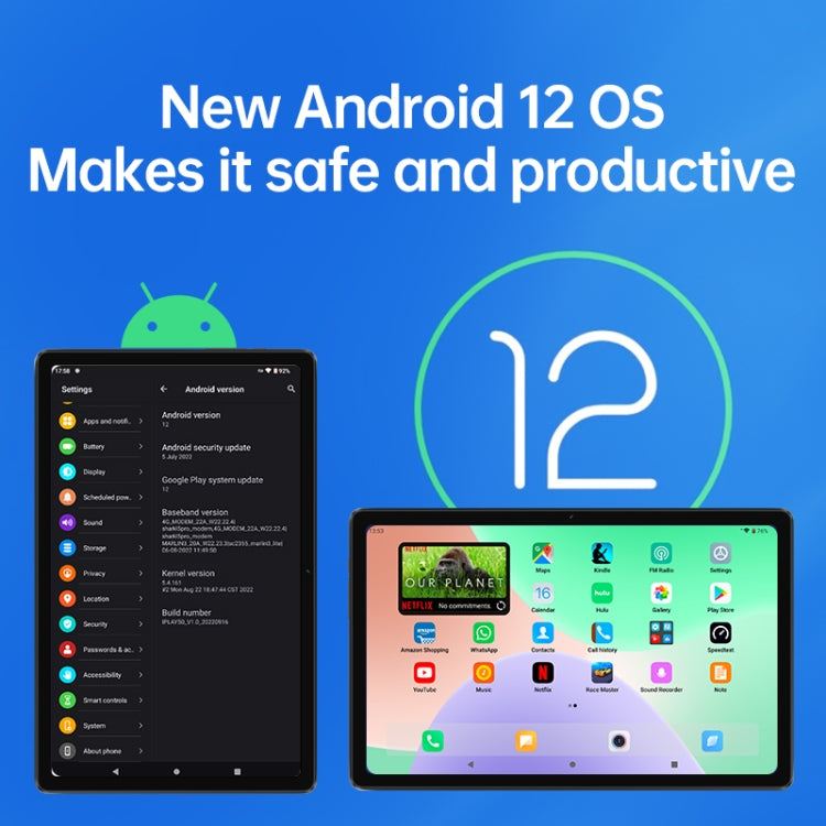 酷比魔方iPlay 50 4G LTE平板 6GB+128GB 10.4英寸安卓12 紫光展銳T618八核，支持GPS&藍牙&雙頻WiFi&雙卡  , iPlay 50 6GB+128GB