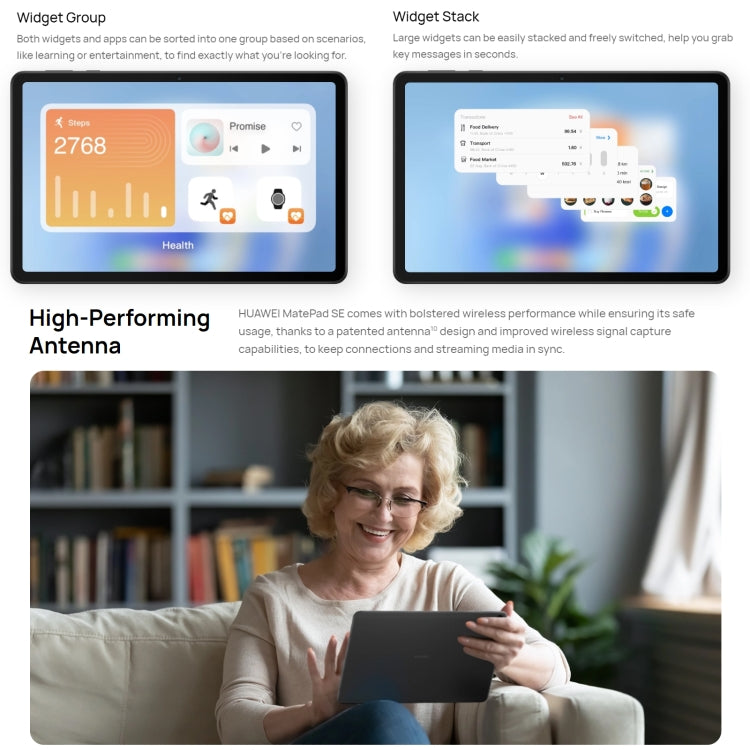 HUAWEI MatePad SE平板Wi-Fi版 10.4英寸 6GB+128GB HarmonyOS 3 高通驍龍680八核 支持WiFi/藍牙，不支持谷歌商店 , 6GB+128GB, Wi-Fi 6GB+128GB