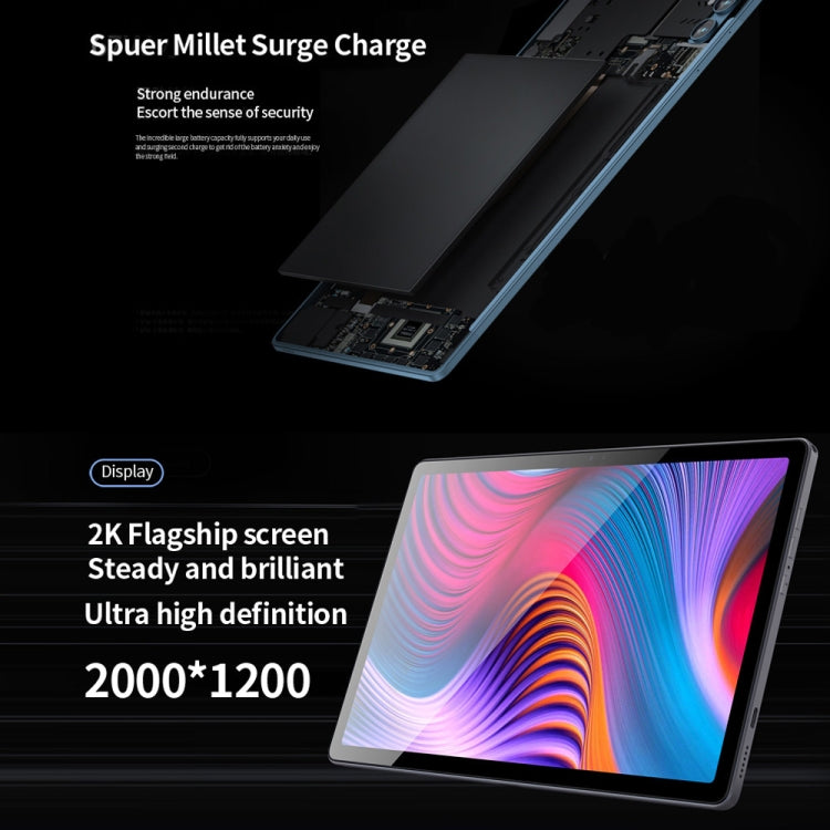 BDF P60 10.36英寸4G LTE平板 8GB+128GB 安卓11.0 MTK6762八核 支持雙卡/藍牙/WiFi, 歐規