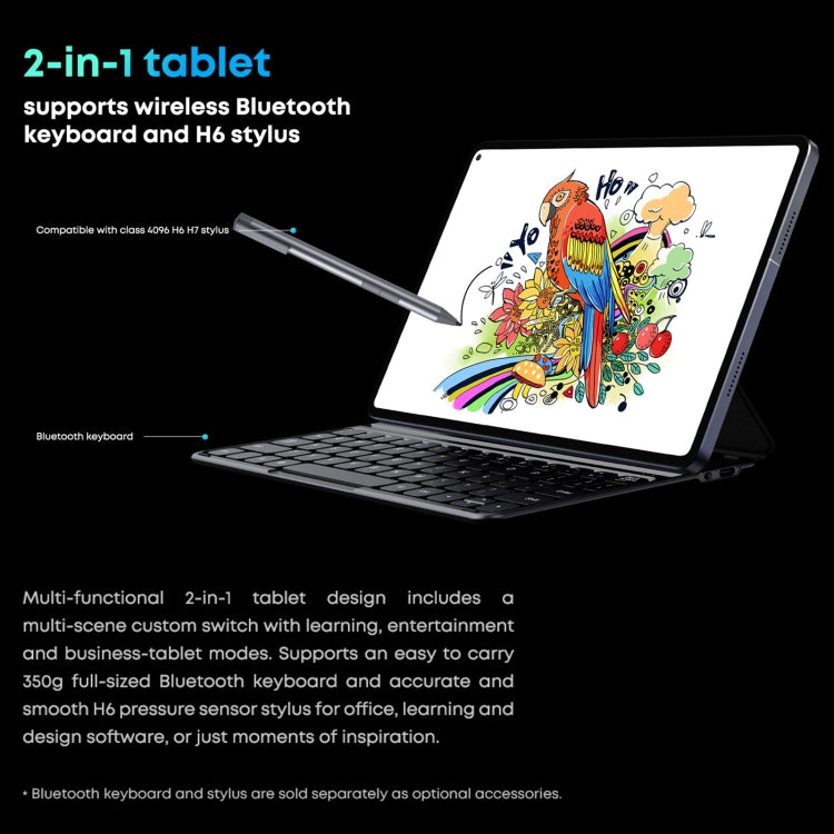 馳為HiPad Pro 4G LTE平板電腦 不帶鍵盤 8GB+128GB 10.8英寸 安卓11 高通驍龍662八核 支持雙卡/藍牙/WiFi/TF卡