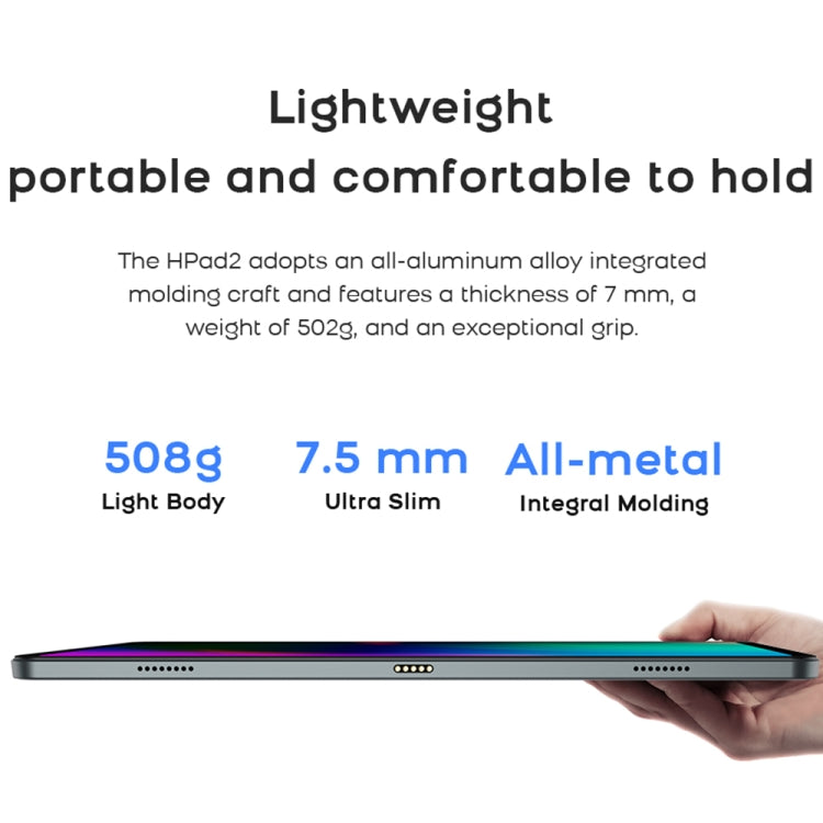 HEADWOLF Hpad2 4G LTE平板 10.95英寸 8GB+256GB 安卓11展銳T618八核 支持雙卡WiFi藍牙自帶谷歌商店，美規