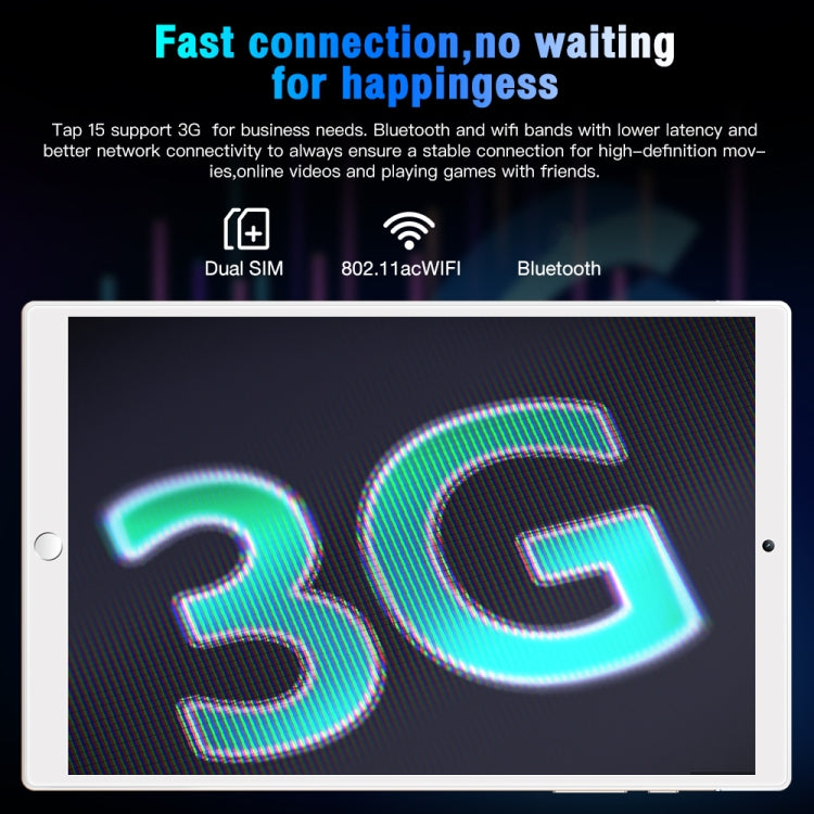 P15 Tab15 10.1寸3G通話平板 安卓5.1 MTK6582四核 1GB+32GB 支持雙卡, WiFi, 藍牙, GPS