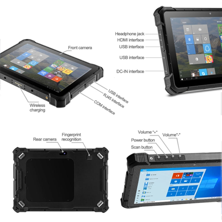 品鉑 X4 10.1英寸三防平板 8GB+128GB Windows10 英特爾奔騰J4205四核 支持GPS/WiFi/BT/NFC