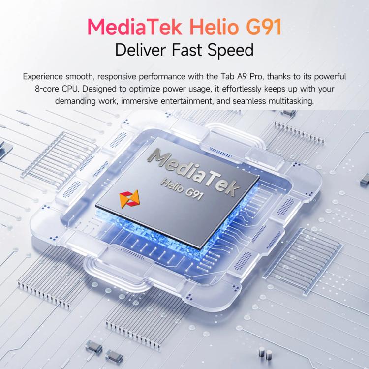 歐樂風 Tab A9 Pro 平板，4GB+128GB，8.68英寸安卓15 聯發科Helio G91八核 4G網絡，歐規