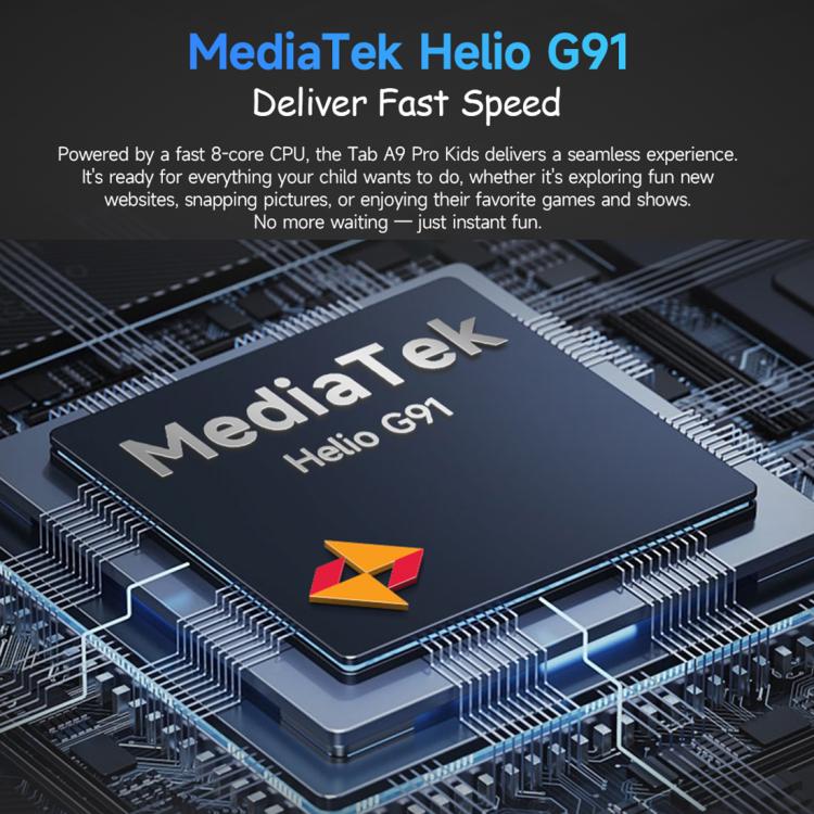 歐樂風 Tab A9 Pro Kids 兒童平板，4GB+128GB，8.68英寸安卓15 聯發科Helio G91八核 4G網絡，歐規