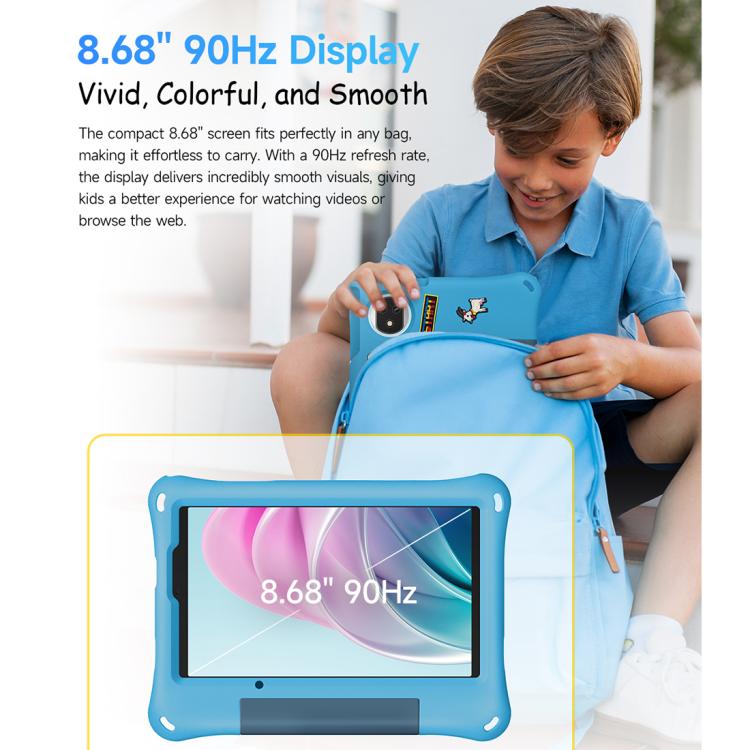 歐樂風 Tab A9 Pro Kids 兒童平板，4GB+128GB，8.68英寸安卓15 聯發科Helio G91八核 4G網絡，歐規