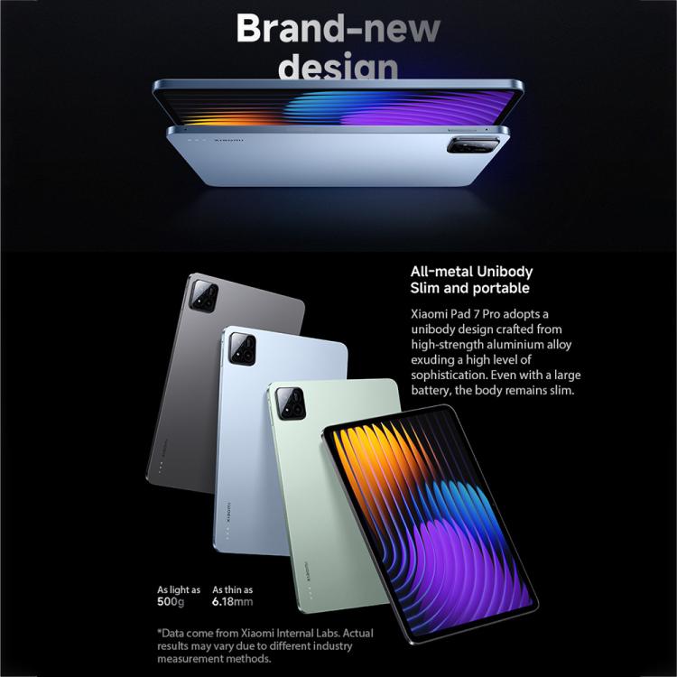 小米 Pad 7 Pro 國際版平板，12GB+512GB，11.2英寸小米HyperOS 2系統 第3代驍龍8s八核處理器