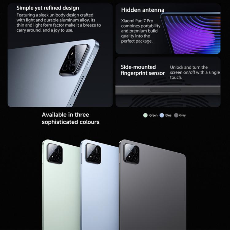 小米 Pad 7 Pro 國際版平板，12GB+512GB，11.2英寸小米HyperOS 2系統 第3代驍龍8s八核處理器