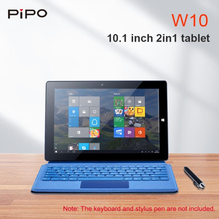 品鉑PiPO W10 二合一平板電腦 不帶鍵盤&手寫筆 10.1英寸 6GB+64GB Win10系統 英特爾賽揚N4120處理器四核 支持雙頻WiFi/藍牙/TF卡/HDMI，美規