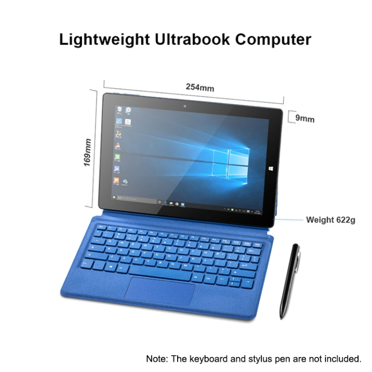品鉑PiPO W10 二合一平板電腦 不帶鍵盤&手寫筆 10.1英寸 6GB+64GB Win10系統 英特爾賽揚N4120處理器四核 支持雙頻WiFi/藍牙/TF卡/HDMI，美規