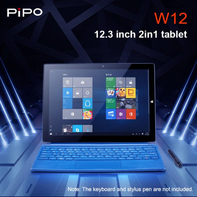 品鉑PiPO W12 4G上網平板 不帶鍵盤&手寫筆 12.3英寸 8GB+256GB Win10系統 高通驍龍850處理器八核 支持雙SIM卡/雙頻WiFi/藍牙/GPS，美規