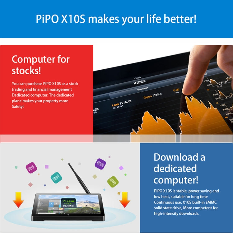 PiPo H10PRO All-in-One Mini PC, 10.1 inch, 8GB+128GB, Windows 11 Intel Alder Lake N100 Quad Core, US Plug