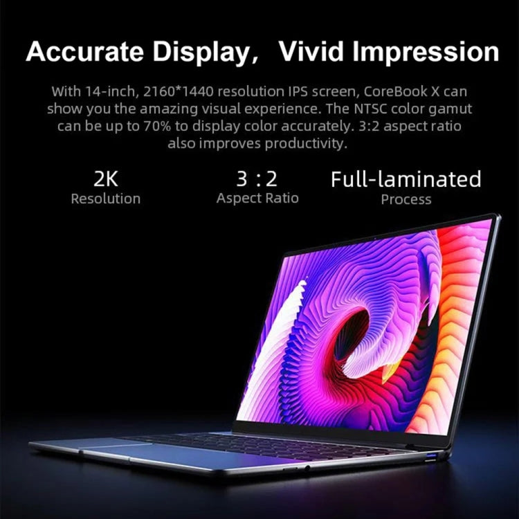 CHUWI馳為 CoreBook X 8GB+512GB 14寸Win10筆記本電腦 英特爾酷睿i5-8259U四核2.3G主頻 支持雙頻WiFi/藍牙/TF卡