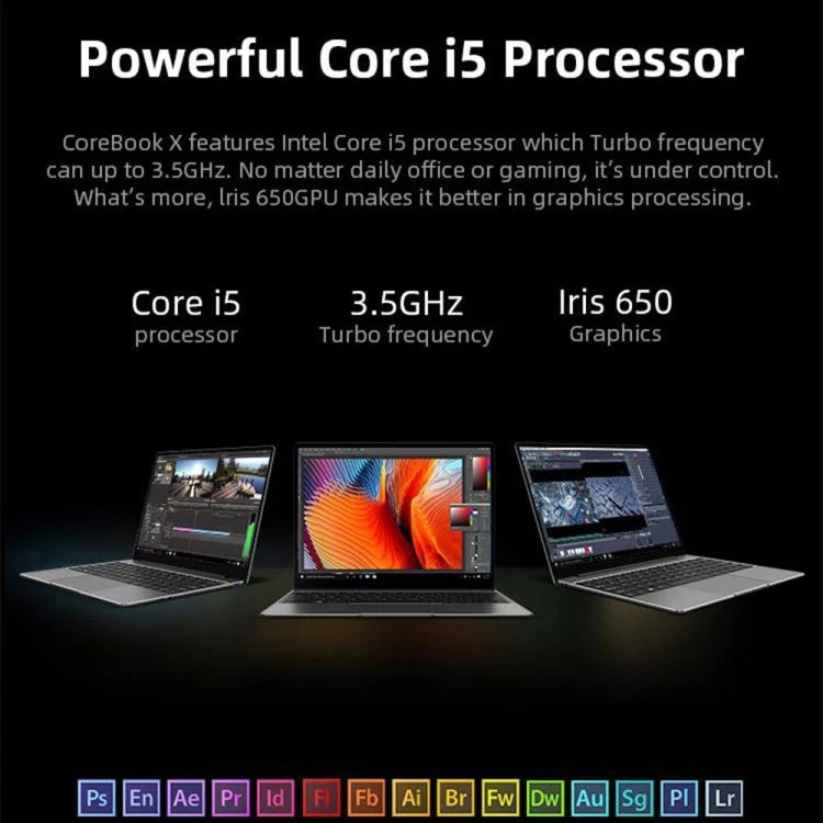 CHUWI馳為 CoreBook X 8GB+512GB 14寸Win10筆記本電腦 英特爾酷睿i5-8259U四核2.3G主頻 支持雙頻WiFi/藍牙/TF卡