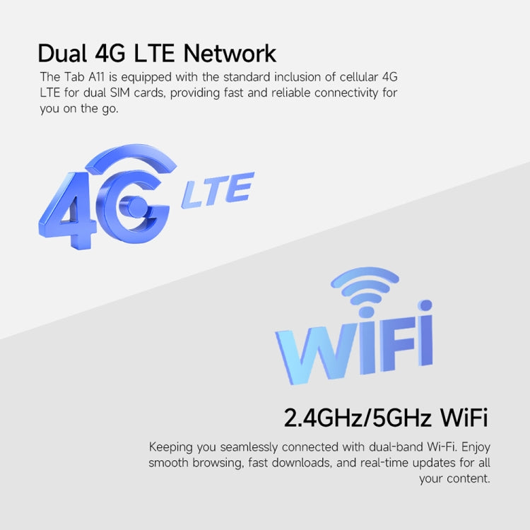 歐樂風 Tab A11 平板，6GB+256GB，11英寸安卓14 紫光展銳T620八核 4G網絡，歐規