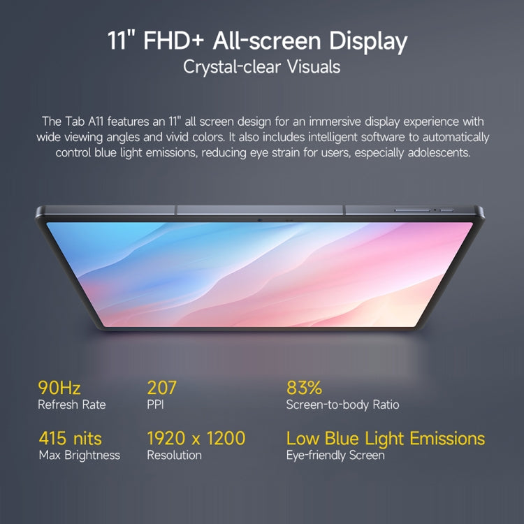 歐樂風 Tab A11 平板，6GB+256GB，11英寸安卓14 紫光展銳T620八核 4G網絡，歐規