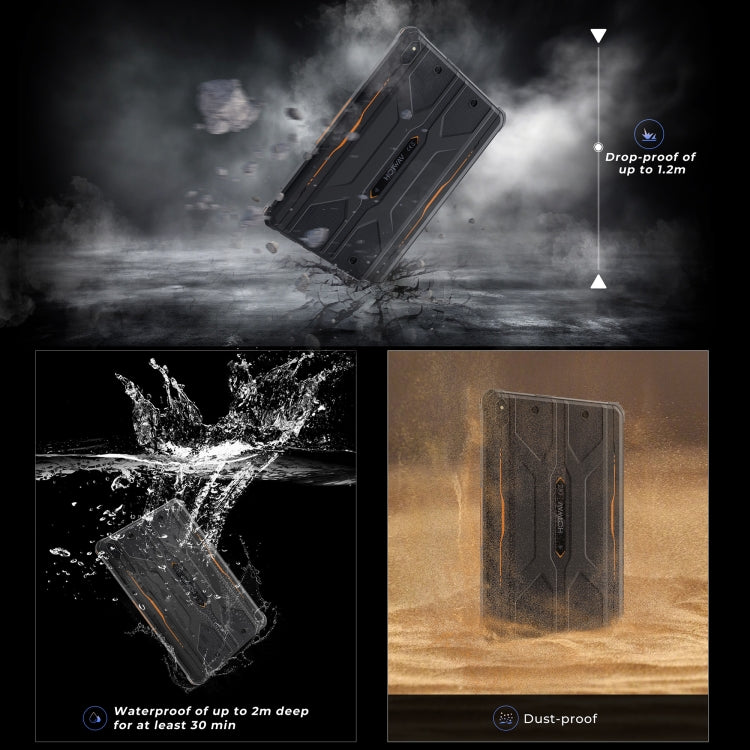 HOTWAV Tab R8 三防平板，4GB+128GB，10.1英寸安卓14 展訊T606八核 4G網絡，全球版支持谷歌商店，歐規