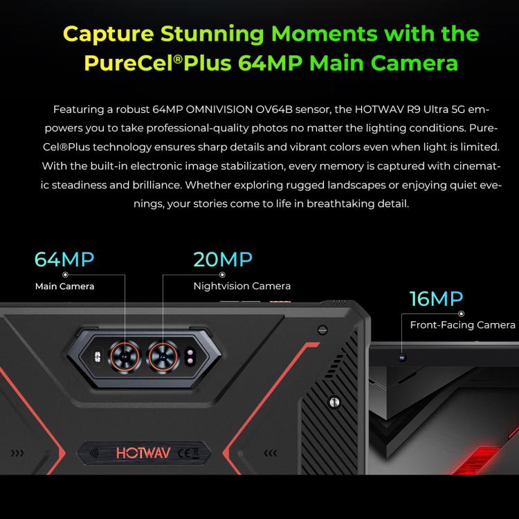 HOTWAV Tab R9 Ultra 三防平板，8GB+512GB，11英寸安卓15 紫光展銳T8200八核 5G網絡，全球版支持谷歌商店，歐規