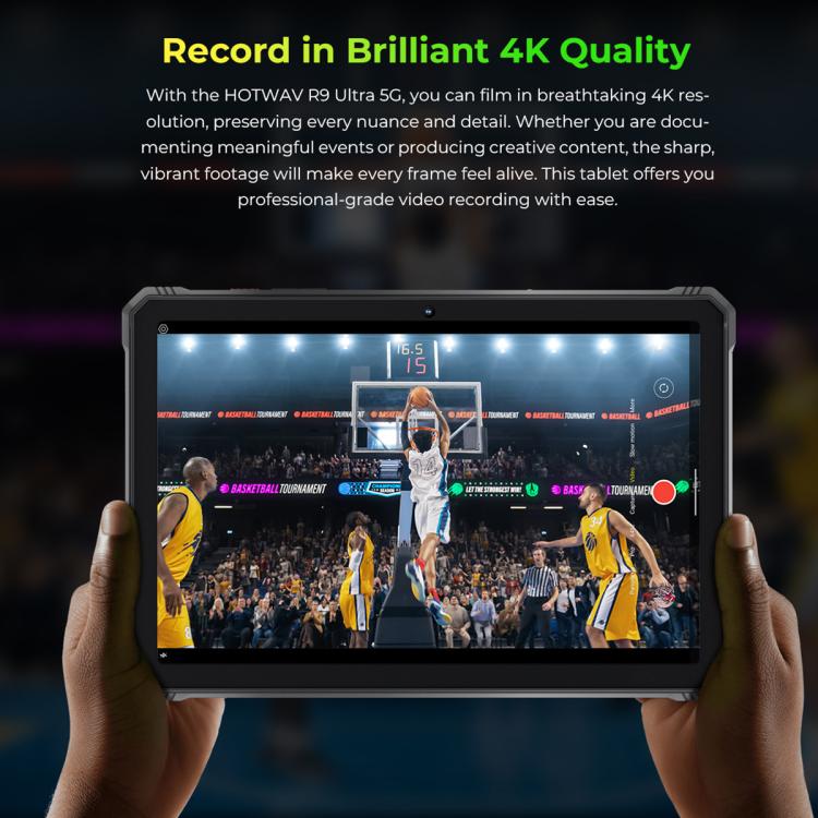HOTWAV Tab R9 Ultra 三防平板，8GB+512GB，11英寸安卓15 紫光展銳T8200八核 5G網絡，全球版支持谷歌商店，歐規