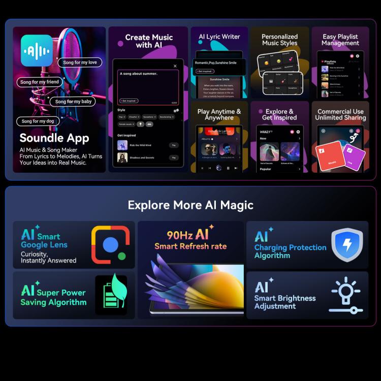 Blackview MEGA 8 13英寸4G平板, 12GB+256GB, 安卓15 紫光展銳T620八核 全球版本自帶Google Play