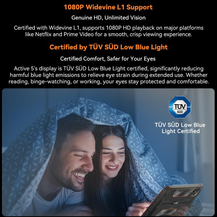 Blackview Active 5, 8.68英寸4G三防平板 8GB+128GB 安卓14 Unisoc UMS9230E T615八核 全球版本自帶Google Play