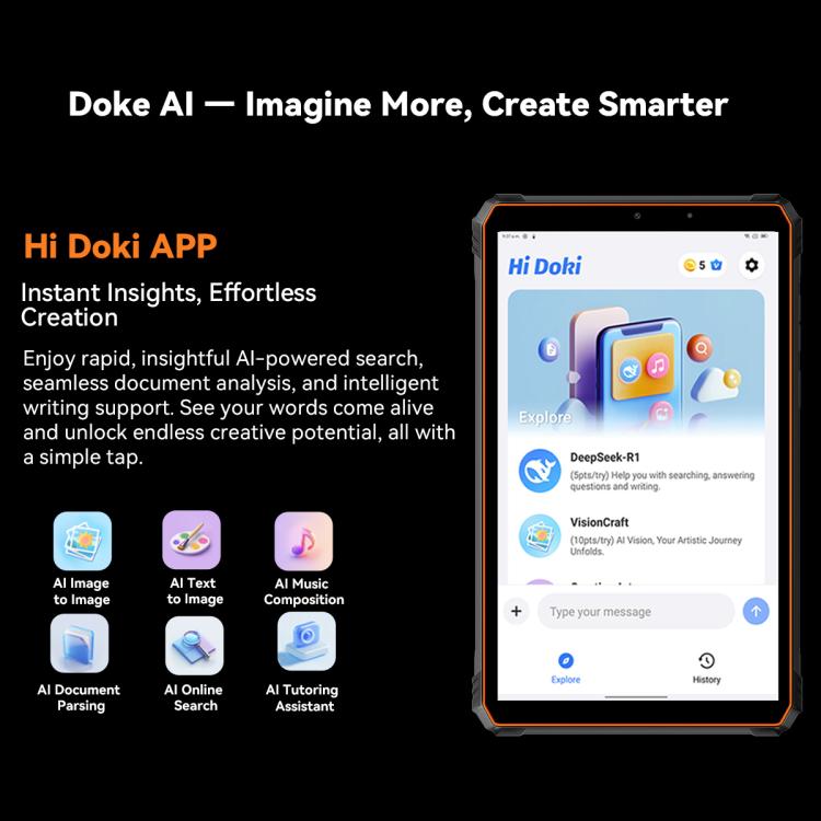 Blackview Active 5, 8.68英寸4G三防平板 8GB+128GB 安卓14 Unisoc UMS9230E T615八核 全球版本自帶Google Play