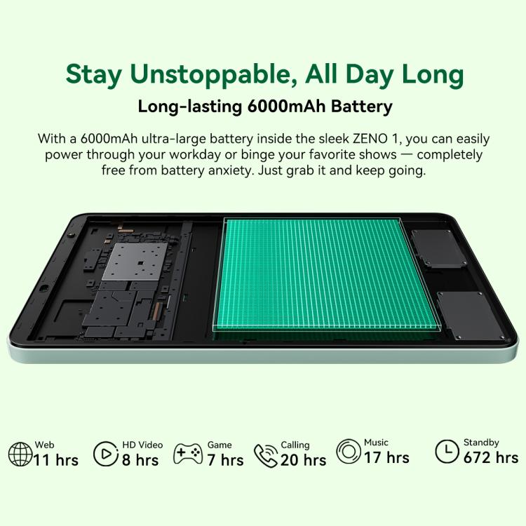 Blackview ZENO 1 8英寸4G平板, 6GB+256GB, 安卓15 紫光展銳T615八核 全球版本自帶Google Play